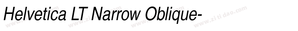 Helvetica LT Narrow Oblique字体转换